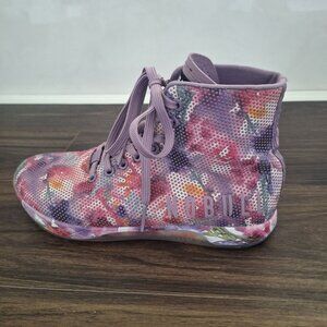💙 Nobul Floral High Top Sneakers Size 9 Athleisure Athletic Outdoors Hiking Wal